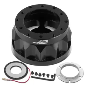 J2 Engineering 194286062446 J2-hub-oh124-bk 2 Inch 6-bolt Aluminum Steering Wheel Hub Adapter