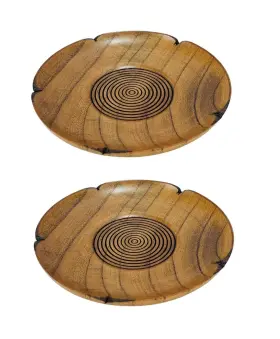 Japanbargain 719363559406 4103x2 Wooden Tea Cup Saucer Coaster Japanese Zen Style Teacup