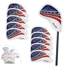 Esg2-hc03-wtir10 Jaya-sports #a01 Golf Club Head Covers Embroidered Leather Design For Iron 11 Pcs Cover