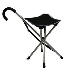 151545 Jef World Of Golf Walking Cane Sporting Event Seat Chair - Black