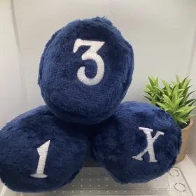 3303 Jef World Of Golf Deluxe Barrel Club Covers Style Fur Pile Set 3 Blue 1 X