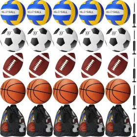 Hai-jenaai-2443 Jenaai Sport Balls Set Official Size Basketball Football Volleyball Soccer Ba