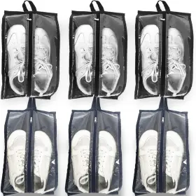 Jewyoco 742092609746 Shoe Bags For Travel 6 Pack Large Multi-color Pouch Men Women Waterp