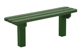 Gb1604 Jfm Golf Recycled Plastic Anchored Mall Bench 4ft. Long