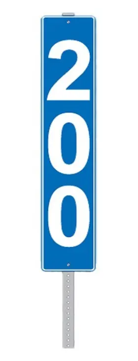 Gm180-48 Jfm Golf Laminated Plastic Driving Range Distance Marker 10 Inch X 48 Sign