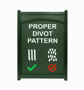 S382 Jfm Golf Recycled Plastic Proper Divot Pattern Easel With Frame Single Sided