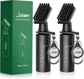 Jiskan 313019795752 2 Pack Pro Golf Club Cleaner Brush Combo With Squeeze Water Bottle 7.5 Inches Ho