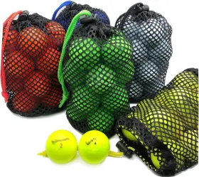 Jkl 712215553775 5 Pack Small Golf Ball Bags Mesh Pouch Sports Net Round Storag Lit