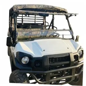 Cb-1371 Jmtaat 2-in-1 Folding Windshield Compatible With 2015 Kawasaki Mule Pro
