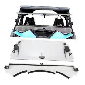 Cb-1652 Jmtaat 2-in-1 Scratch Resistant Windshield Compatible With 2013-2018 Can-am