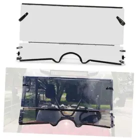 Cb-1674 Jmtaat Front 0.177 Inch Thick Folding Windshield Compatible With Yamaha Rhino 450 Regular
