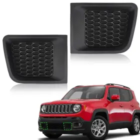 Jpzyx-15qggw Jolong Front Bumper Grille Insert Pair For 15-18 Jeep Renegade Lh Rh