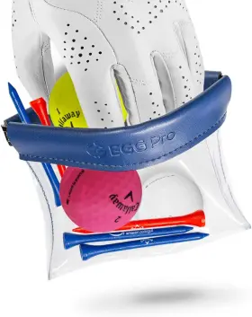Jseven 744110046281 Golf Tees Pouch Bag With Hanger Clear Transparent Wide Squeeze Top Tee