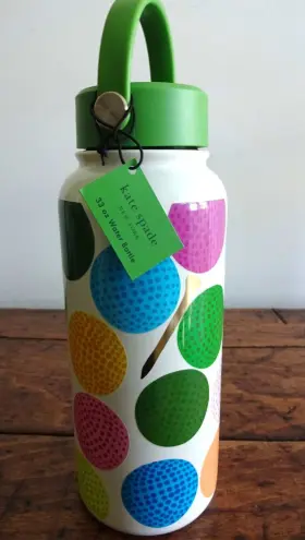 Kate Spade New York 825466171275 Stainless Steel Multicolor Golf Balls Water Bottle 33oz