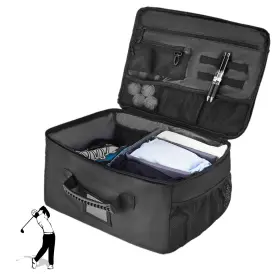 Kmb1406-04301bk Kemimoto Golf Trunk Organizer Collapsible 1680d Waterproof For Car Suv Large