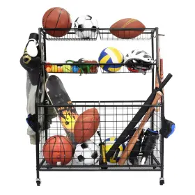 Kh00016 Kinghouse Garage Sports Equipment Organizer Ball Storage Rack