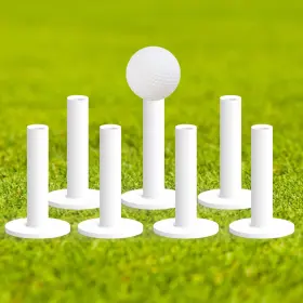 Kitaine 763559755998 Rubber Driving Range Golf Tees - 7 Pack Premium 2 3/4 Inch White