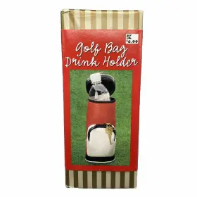 Pa0875po Kmart Nos Golf Bag Drink Holder With Clip Red White Black Zipper Pouch