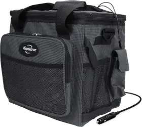Koolatron 059586509957 12v Electric Car Cooler Bag 25l 26 Qt - Portable 25 L Black/gray