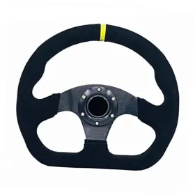 Klw-96 Kuluwei 12.5 Inch D Shape Car Racing Steering Wheel Suede Leather