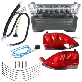 Law156708 Labwork Full Led Headlight Tail Light Kit 04-08 For Club Car Precedent Golf Cart