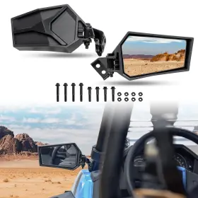 Ldetxy-utvs-0096 Ldetxy Folding Side Mirrors For Rzr Adjustable Rear View Polaris