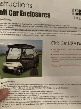 Khdd-117 Leader Accessories Golf Driving Enclosure 2 Over 4 Short Roof Passenger Cart Cover
