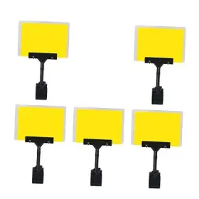 Ll1009p05 Leeloon 5 Pcs Popdjustable Plastic Sign Holder Clip-on Style Double Head Display A