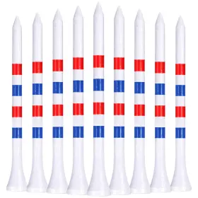 Likoso 716782192160 Wooden Golf Tees 3 1/4 Inch Pack Of 100 3-1/4 White And Red Blue