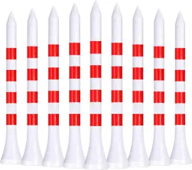 Likoso 759838088963 Wooden Golf Tees 3-1/4 Inch 2-3/4 Available Pack Of 100 White And Red