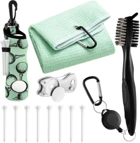 Ian-liliful-5492 Liliful 12 Pcs Golf Accessories Kit Include Ball Bag With Hook Towel Tees