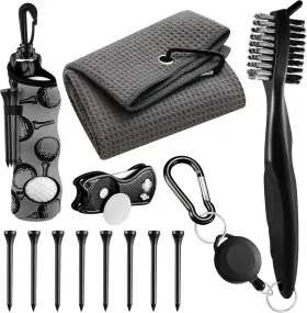 Ian-liliful-5498 Liliful 12 Pcs Golf Accessories Kit Include Ball Bag With Hook Towel Tees