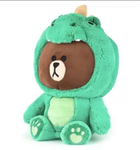 Line Friends 731996141155 Plush Dino Brown And Green