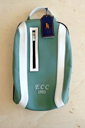 Lk08010c-0m3 Links & Kings New And Leather Shoe Bag Moss Green Model # Srp 250