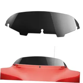 Live4fun Ctct0282mhxcg Windshield Windscreen Wind Splitter 96-13 Fit For Harley Touring 5 Inch Black