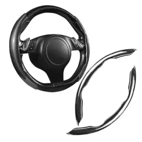 Fx171lt-bk1d-s Lj Steering Wheel Cover Segmented Carbon Fiber Bright Black