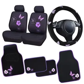 139-plzj Lj Fx180cx 116l2 Universal Butterfly Car Accessories Purple Front Seat Set