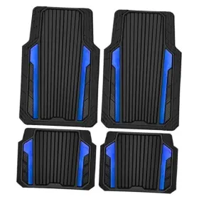 Jd067s-bu0-4p-v5 Lj Heavy Duty Rubber Car Mats Metallic Aluminum Film All Weather Floor