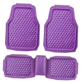 Jd777-pl2-3p Lj Heavy Duty Rubber Car Mats Deep Dish All-weather Floor Mat Full Set Purple