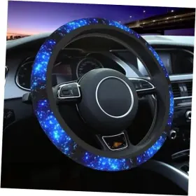 Lonsant-fxptao.22 Lonsant Galaxy Steering Wheel Cover For Women Men Beautiful Starry Night Print Blue