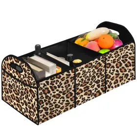 Lrernajf 880035124496 Classic Leopard Suv Car Trunk Organizer One Size
