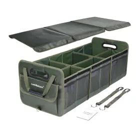 1680d-bg-grn Lumirakuen Collapsible Trunk Organizer For Car With Detachable Lid Heavy-duty 1680d Fab