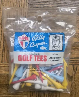 Bc-43 M&r Billy Casper Full Unopened Bag Of Vintage Extra Long Golf Tees Usa