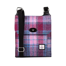 Maccessori 060391115597 Satchel Bag With Adjustable Cross Body Strap 100% Harris Tweed And Vegan Leath