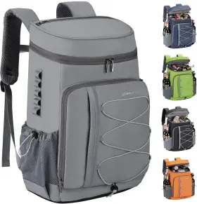 Maelstrom 850034374185 Cooler Backpack 35 Can Leakproof Insulated Grey