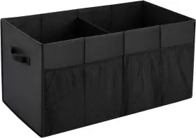 Maidmax 602310182355 Trunk Organizer For Car Suv Storage With Two Handles And Side Black