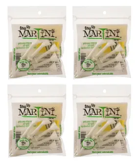 4347385420 Martini 3 1/4 Inch Step-up Golf Tees - 4 Pack 20 White