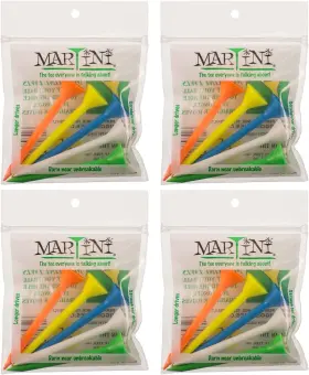 Martini 681276113061 Golf Tees 3 1/4 Inch 4 Pack Of Mixed - 20 Total Virtually