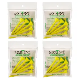 Martini Golf Tees 681276112972 3 1/4 Inch 4 Pack Of Yellow - 20 Total Virtually Unbreak