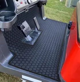Matericuo 445051286271 Golf Cart Floor Liner Mat Full Coverage Custom Fit For 2 And Club Car Models